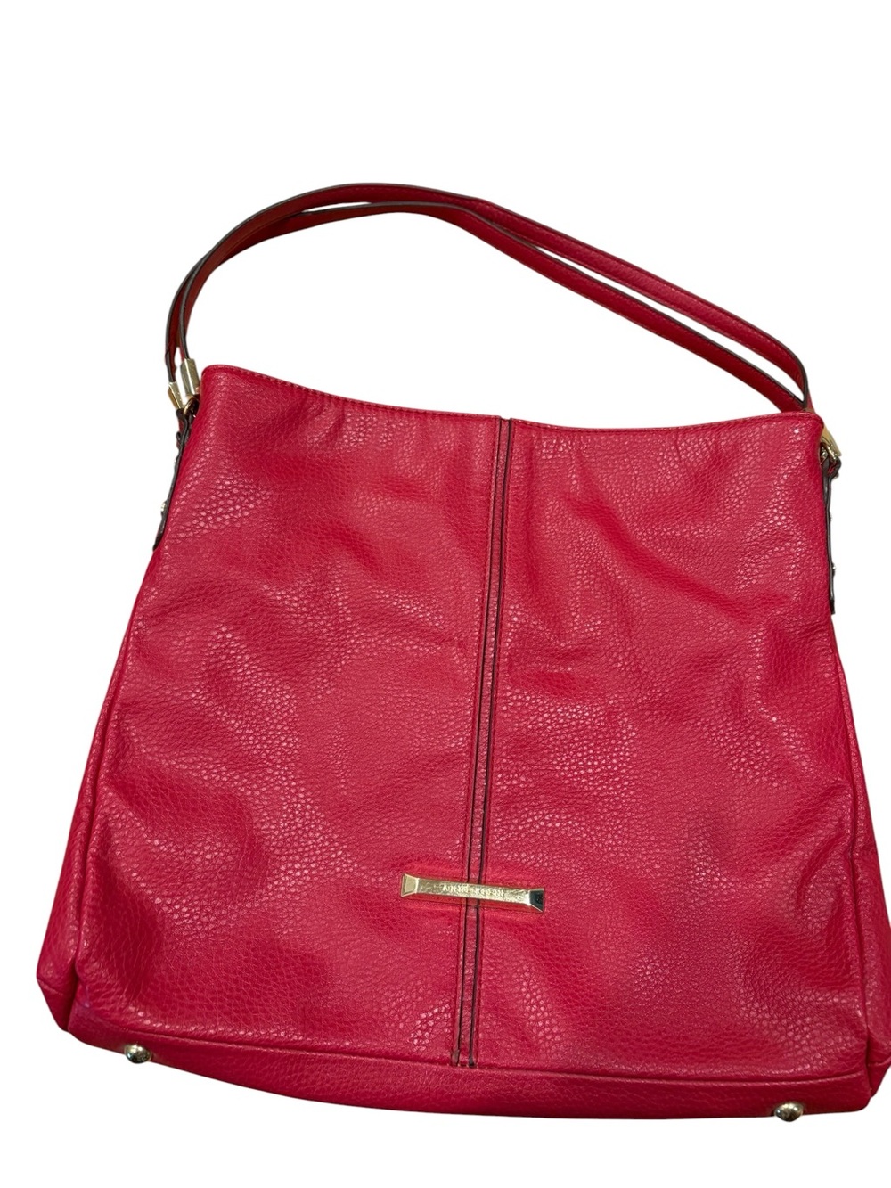 Anne Klein Red Pebbled Shoulder Bag